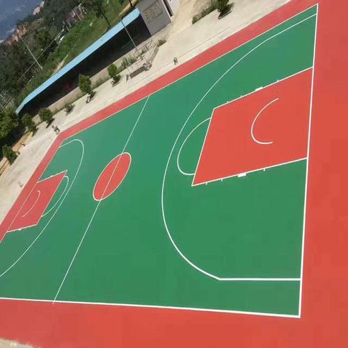 沧州鹏卓体育设施塑胶篮球场地 幼儿园弹性地垫 施工篮球场地